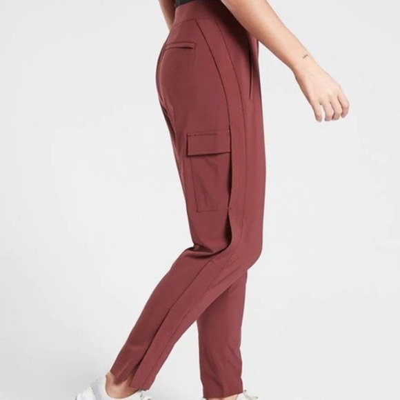 Athleta Uptown Ankle Pants size 2P Cognac Brown - Picture 3 of 6